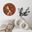 Horloge murale ronde en bois 10 po - Inspiré d'Alphonse Mucha-1219661988