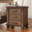 Ensemble de table de chevet rustique en bois massif récupéré à trois tiroirs Rustic-2146908176-2146908177