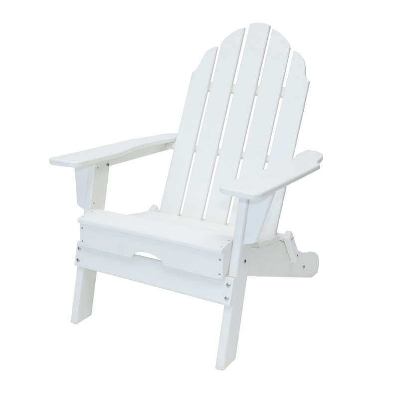 Chaise Adirondack pliante Balboa en PEHD, simple, Blanc