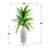 50'' Faux Dracaena Plant in Wicker/Rattan Basket