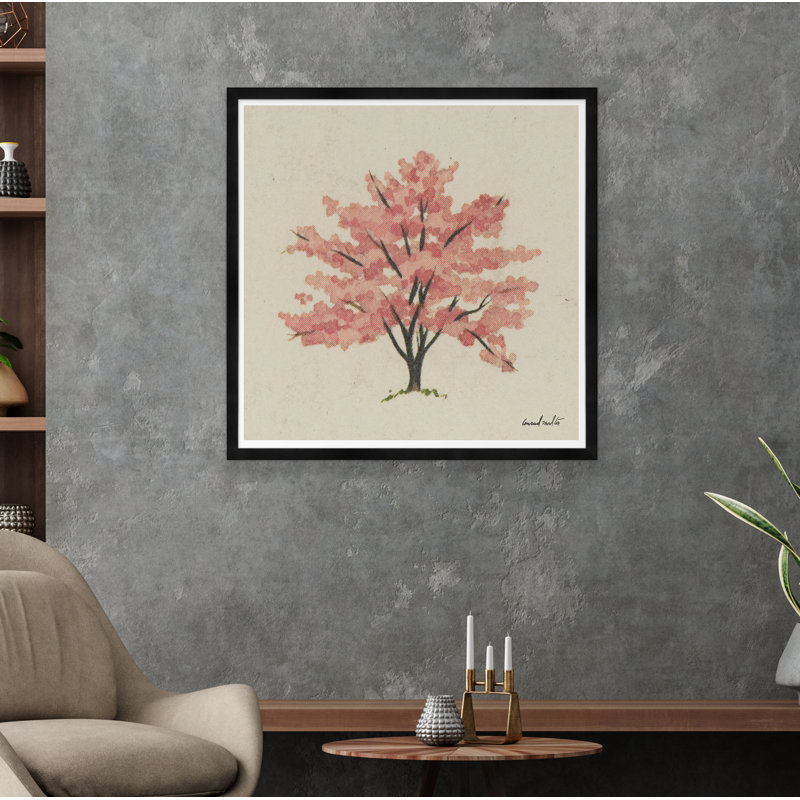 Cherry Blossom Tree Print, Black