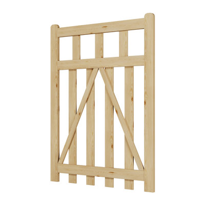 120 cm H Solid Wood Gate Fencing