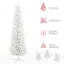 Arbre de Noël neige enneigé, arbre de Noël mince avec branches réalistes et base en plastique pour la décoration intérieure