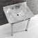 Monarch Marble Rectangular Console Bathroom Sink with Overflow