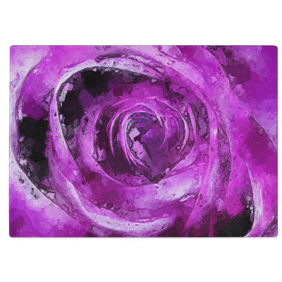 Tempered Glass Striking Rose Chopping Board