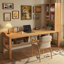 Bureau rectangulaire en bois massif Burlywood-1043192579-1043192578
