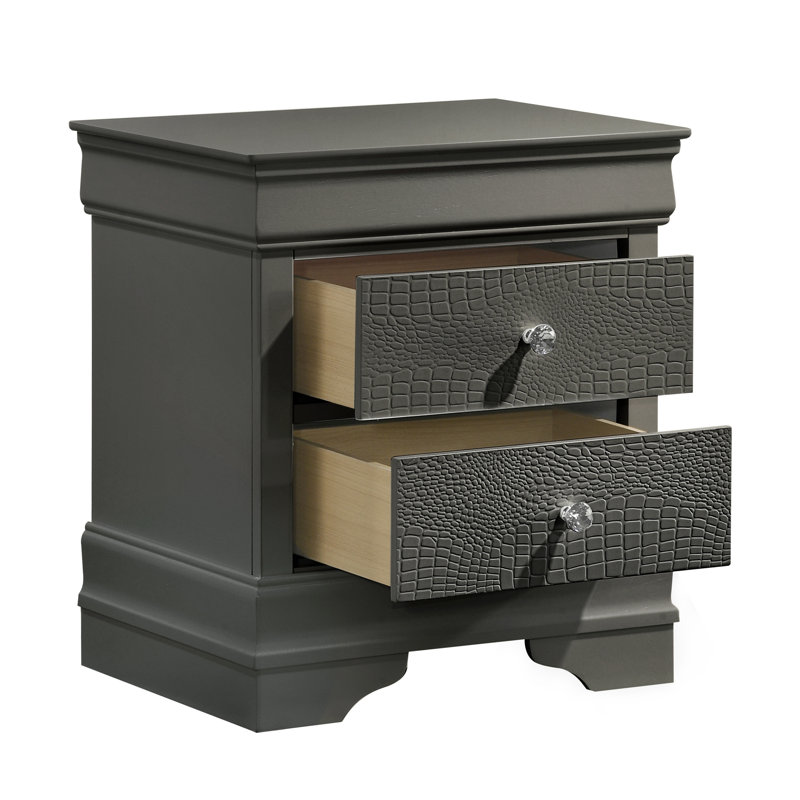 Jaquayvion Twin 3PC Gray, Gray, Twin, 3 Pcs: Bed, 2 Nightstands