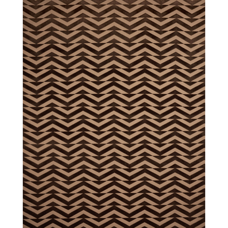 Tissu en velours Schumacher x Miles Redd, Brun / brun clair