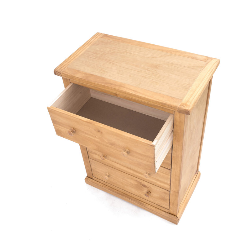 70cm W 4 - Drawer Chest of Drawers, Waxed