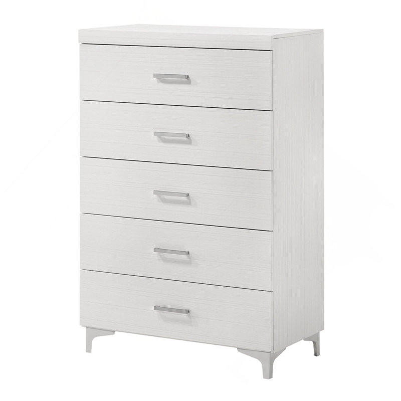 Meuble de rangement contemporain pour chambre à coucher 5 tiroirs 1 pièce