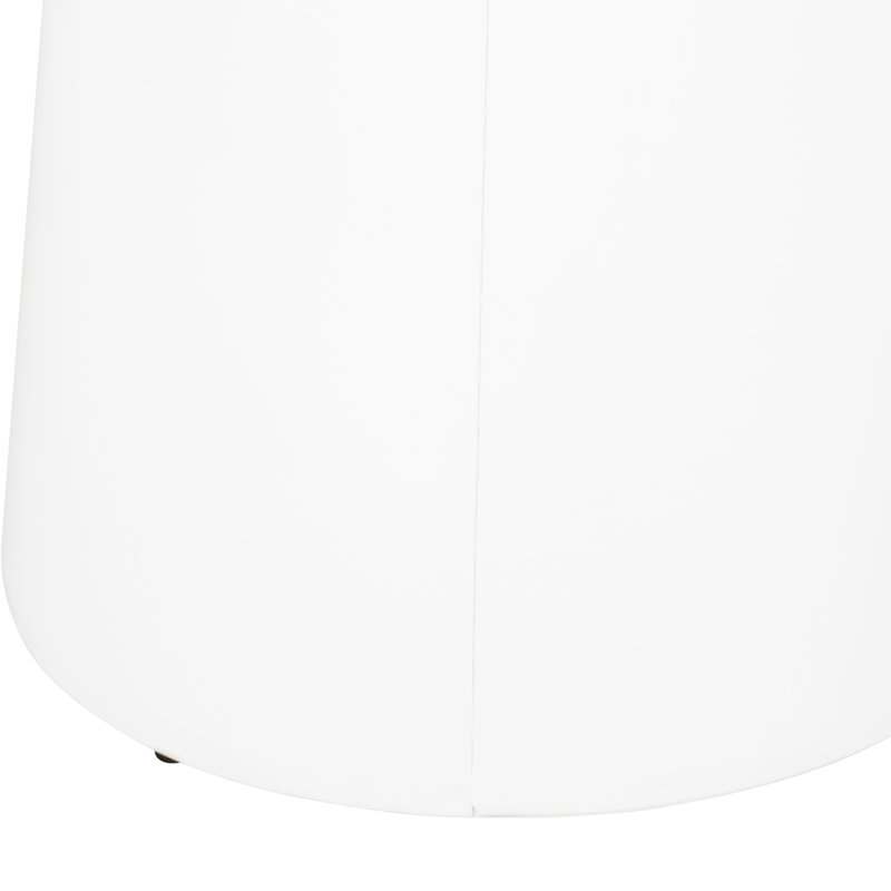 Grande table d'appoint d'extérieur en métal de style moderne, en fer blanc, 14,84 po X 20,78 po, sans assemblage, extrémité en fer 15 po x 15 po x 20,78 po, blanc