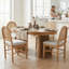 Table de salle à manger réglable ronde à ovale avec 4 chaises en rotin - parfaite pour les repas en famille-1554001845