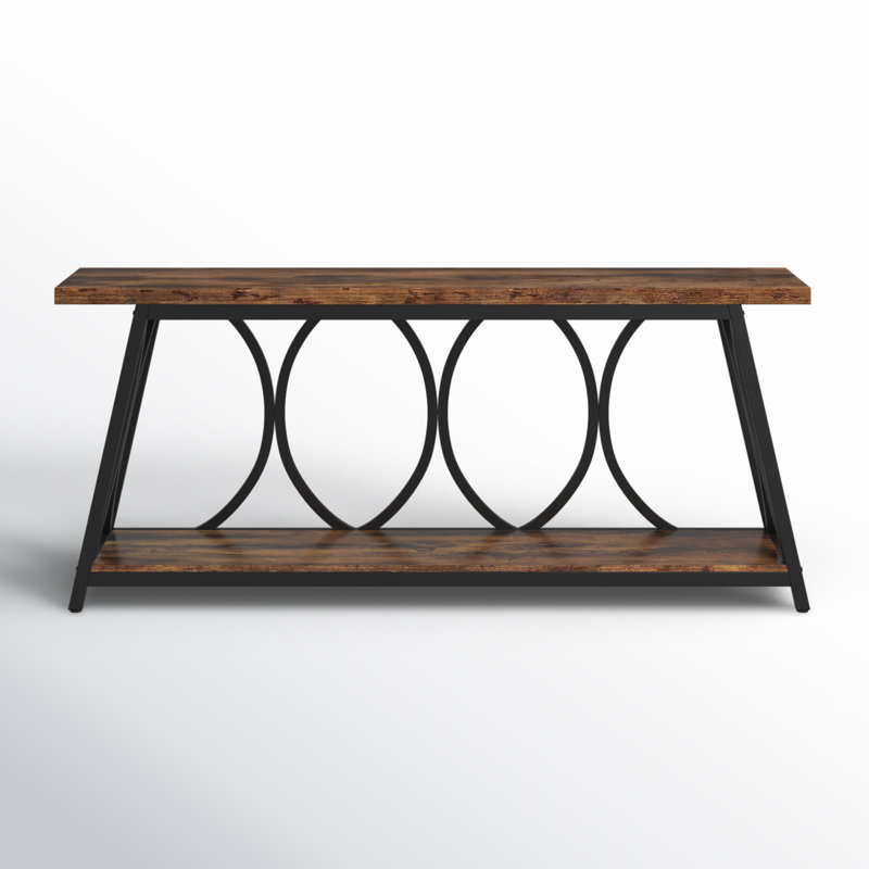 Pierz 70.87'' Console Table, Brown/Black