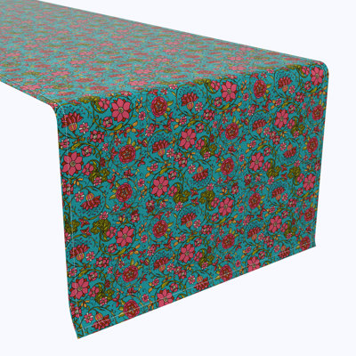 Table Runner, 100% Cotton, Floral 40