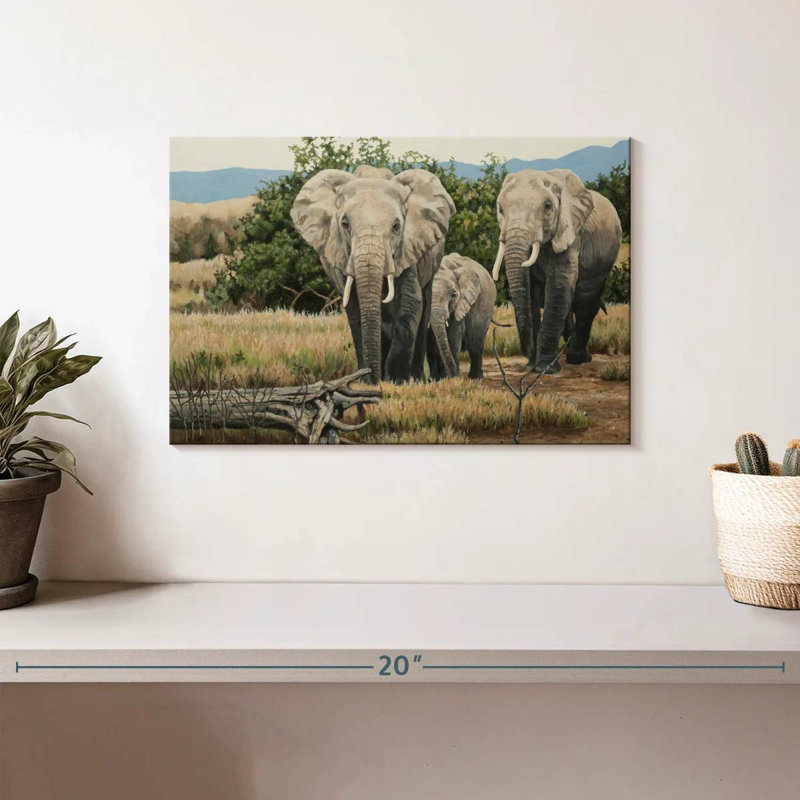 Éléphants de Brampt, H 8 po x l 12 po