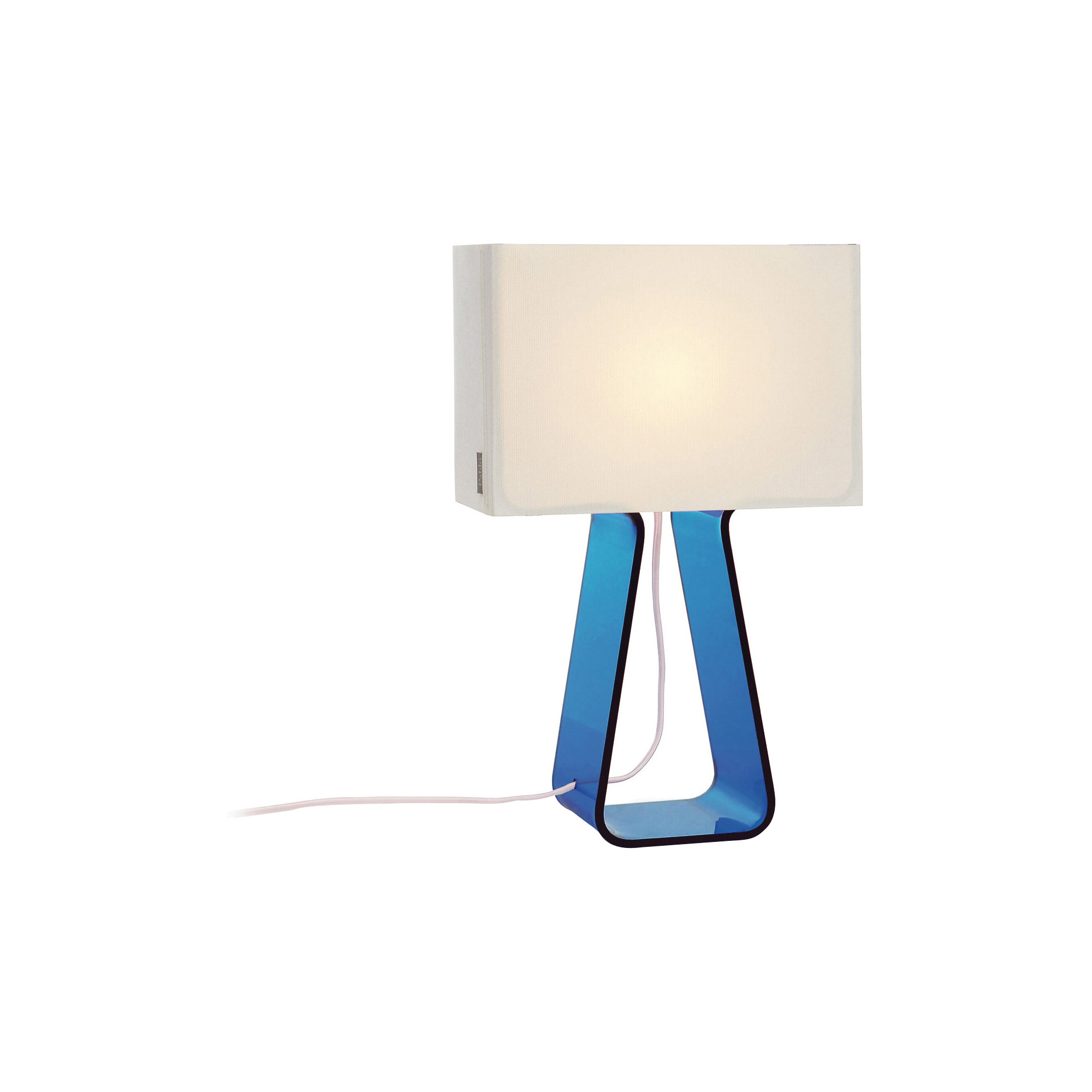 Tube Top Table Lamp, Light Blue