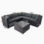 Ensemble modulaire d'extérieur en forme de L avec coussins 82,68 po Climon