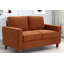 Causeuse 2 places de style Mid-Century moderne avec coussin en mousse haute densité et pieds en bois détachables-1535077897