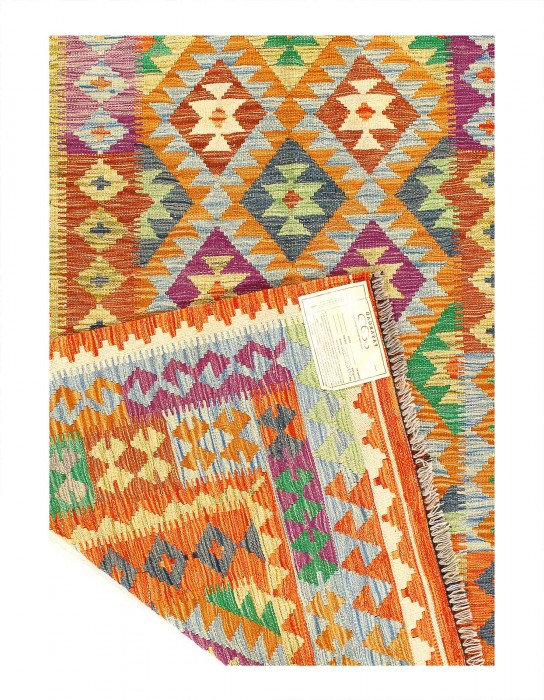 Tapis doré à tissage plat unique 6 pi 7 po x 5 pi 1 po Deshondra