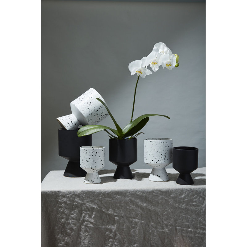 Patricia Handmade Ceramic Pot Planter, 9.25" H x 6.5" W x 6.5" D