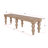 Braydan 70"W Solid Wood Hand-Turned Leg Bench- Rustic Natural-68476752