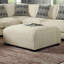 Repose-pieds de salon en tissu de chenille beige, siège confortable et moelleux, pieds en bois et mousse, repose-pieds 1pc seulement.-1916582436