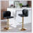 Swivel Barstools Adjusatble Seat Height, Upholstered Bar Stools with Back Tufted