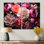 Art asiatique pivoines en rose IV - impressions sur toile global rose