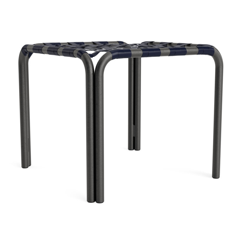Kantan Outdoor Square Side Table, Textured Pewter, Marine