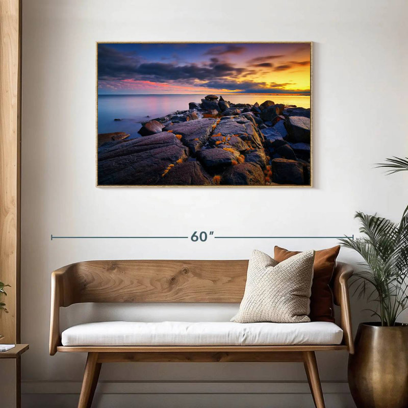 Plage Duluth Brighton, Cadre flottant en bois naturel, 43 po x 29 po