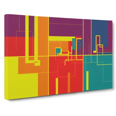Enlivening Modern Abstract - Wrapped Canvas
