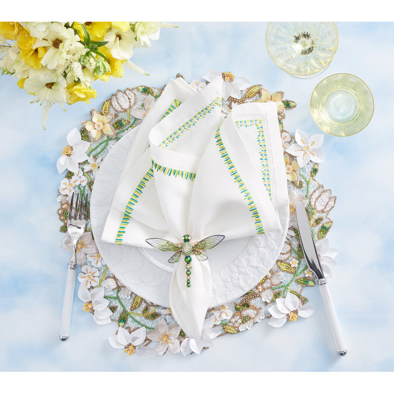 Dragonfly Napkin Ring in Green in a Gift Box