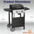 R.W.FLAME 2-Burner 20,000BTU Stainless Steel Propane Grill - Black, W/ Cover, Wheels & Thermometer - Outdoor BBQ