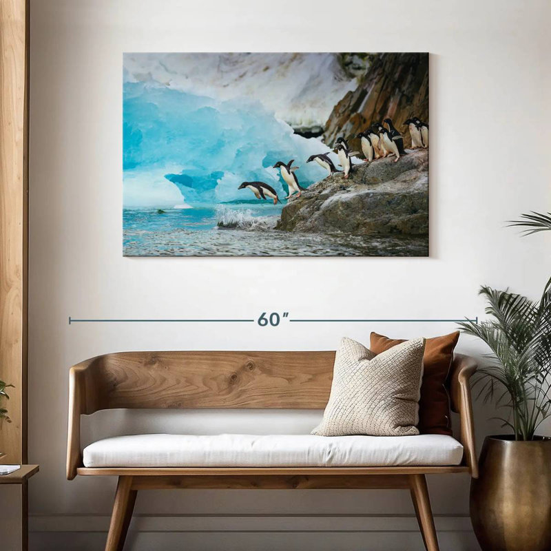Brampt Diving Penguins, 30" H x 45" W