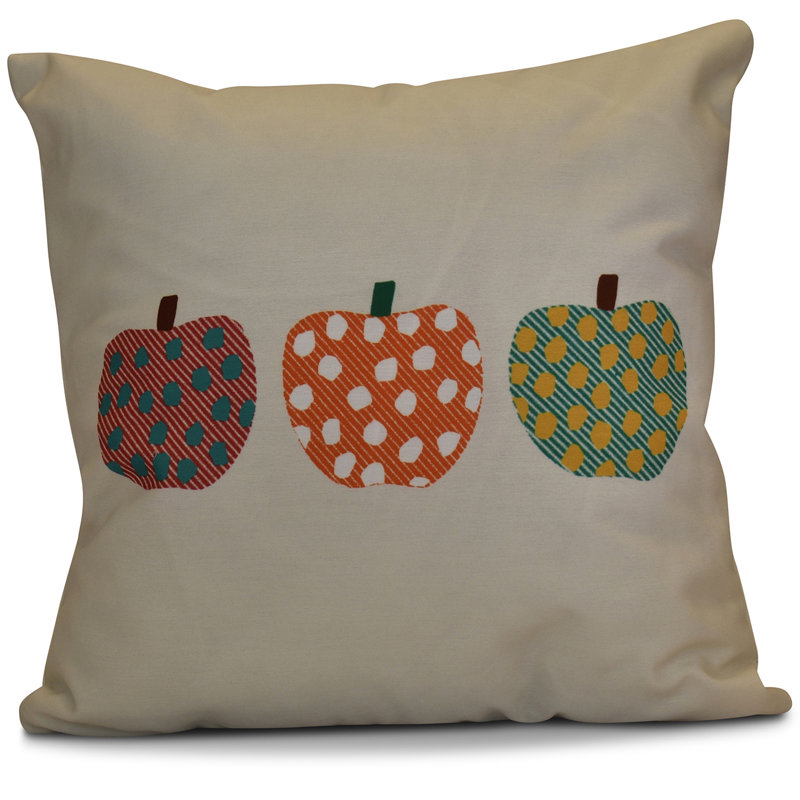 Flipping For Fall Reversible Throw Pillow, 18" H x 18" W x 2" D, Orange