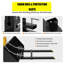 109cm Clamp-On Pallet Fork Attachment, 680-907kg Load Capacity, Adjustable Stabilizer Bar, Tool-Free Install Heavy-Duty Steel Fork for Tractor & Skid Steer Loader Buckets