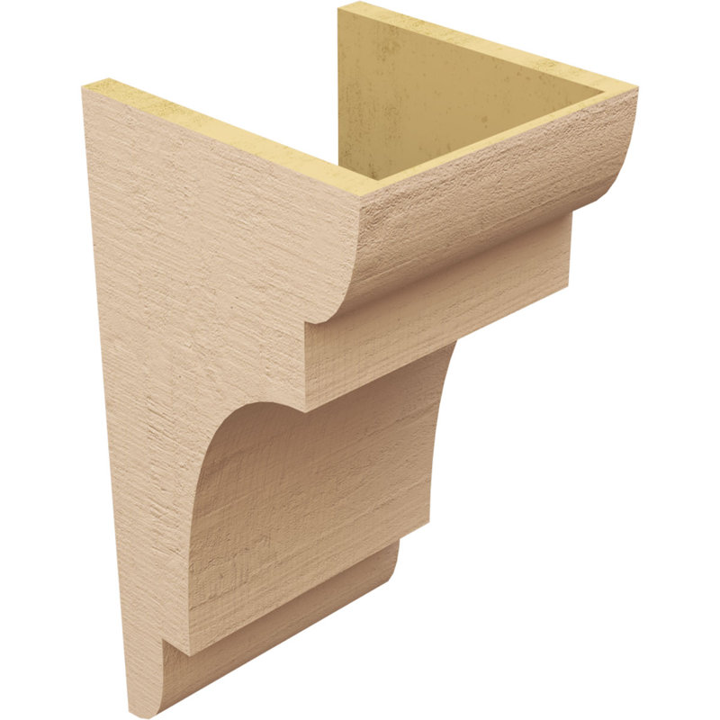 New Brighton cèdre brut grain de bois TimberThane Corbel, apprêté brun clair, H 22 po x l 11 po x P 11 po