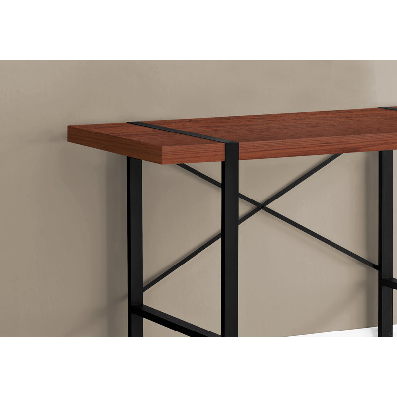 Bureau d'ordinateur, bureau personnel, ordinateur portable, Brun foncé / noir
