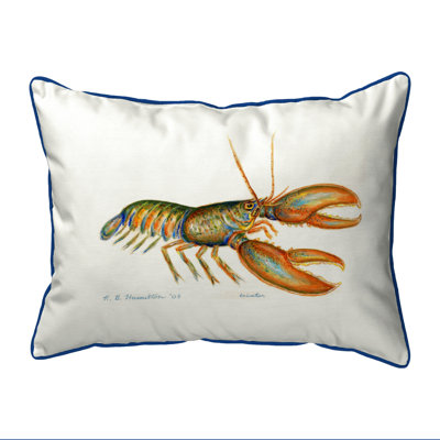 Housse et insert de coussin rectangulaire d'extérieur Lobster Lobster