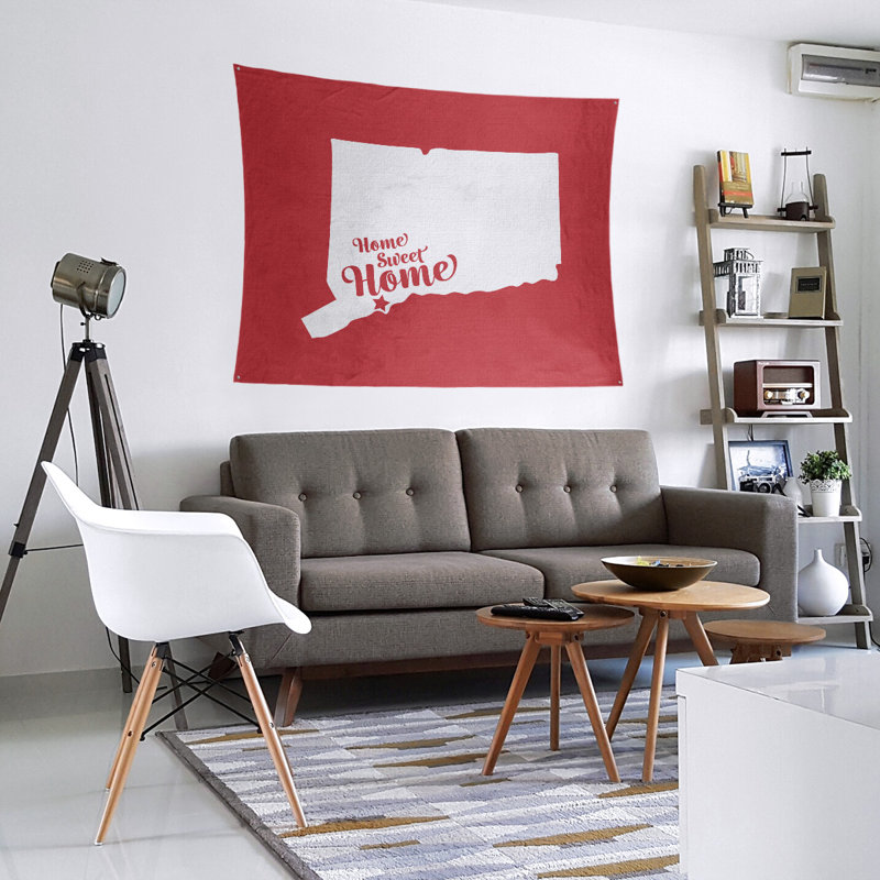 Tapisserie murale bridgeport doux pour la maison, H 68 po x l 80 po, Rouge
