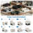 Chenille U-Shaped 4-Seat Storage Sofa King Pull Out Bed Sleeper Livingroom Modular Sectional Sofa Apartment Couch-548662821