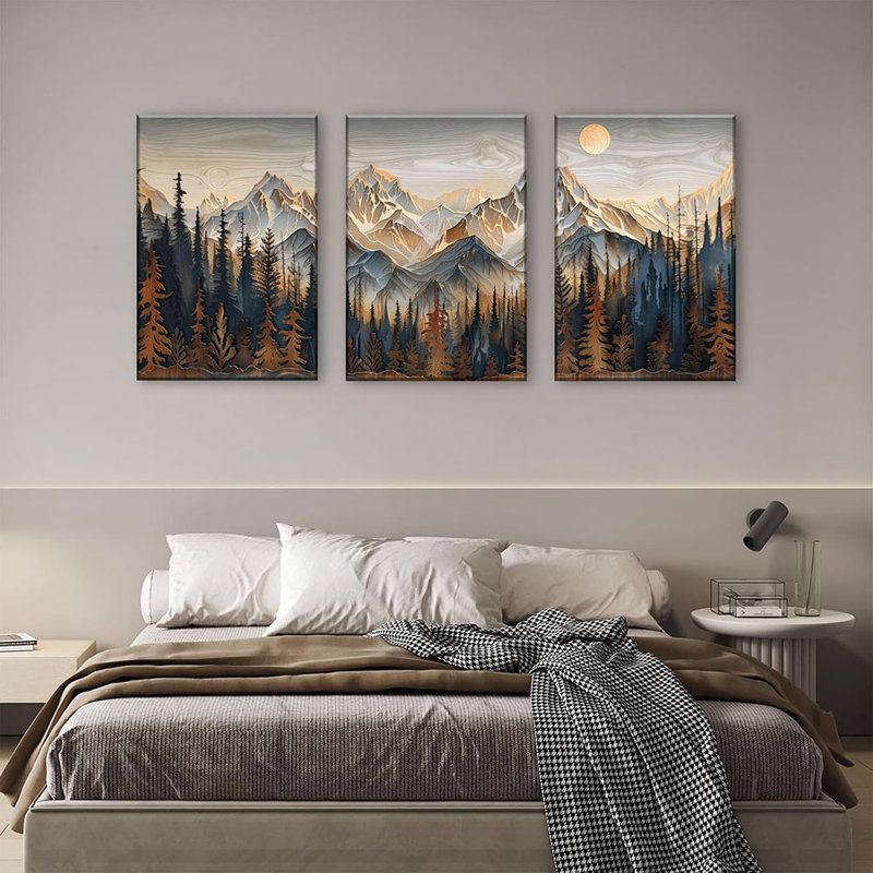 3 Piece Wrapped Canvas Print, 60cm H x 40cm W
