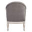 Fauteuil d'appoint rembourré en tissu gris