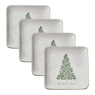  Everlasting Christmas Salad Plate Set Of 4