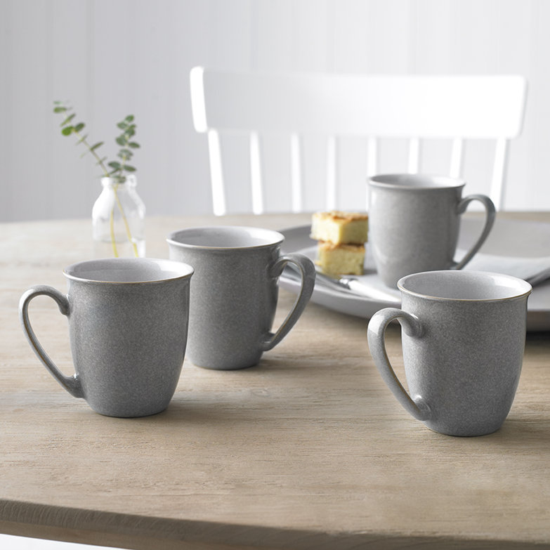 Denby Elements Mugs, Light Grey
