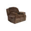 Fauteuil inclinable manuel en velours côtelé chocolat avec accoudoirs rembourrés