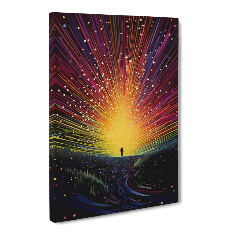 Shooting Star Colour Field - Wrapped Canvas, 60cm H x 40cm W x 3cm D