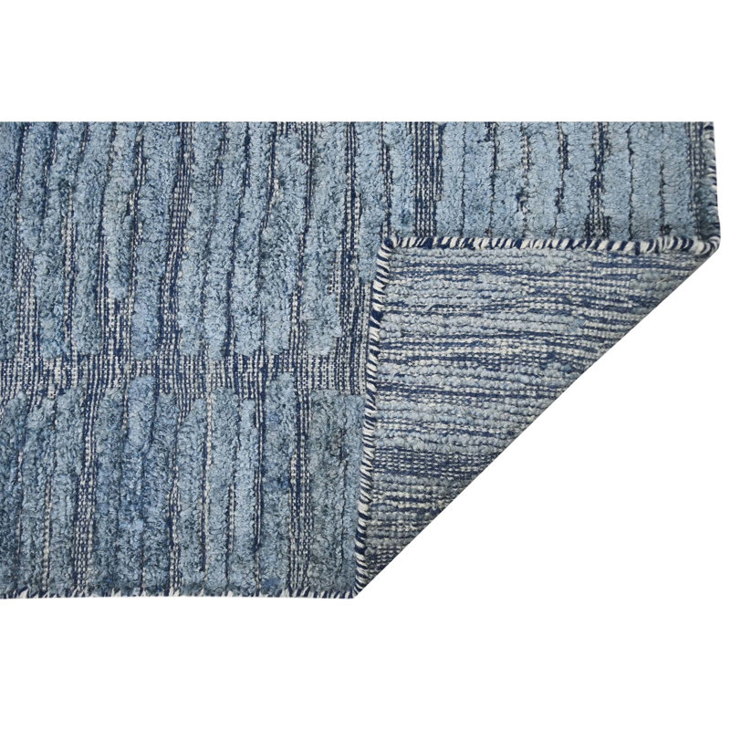 Area Rug in Blue/Gray, Rectangle 9' x 12'