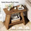 Solid Wood Pedestal End Table-1605522569
