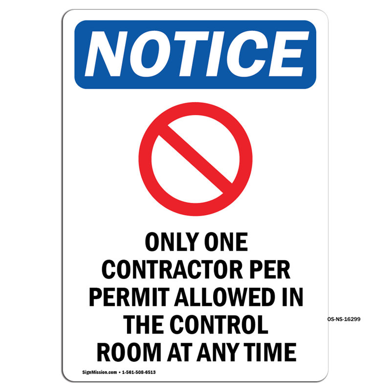 Only One Contractor Sign